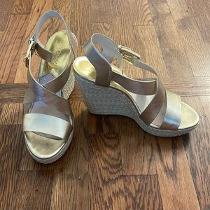 MICHAEL Michael Kors gold espadrille wedge